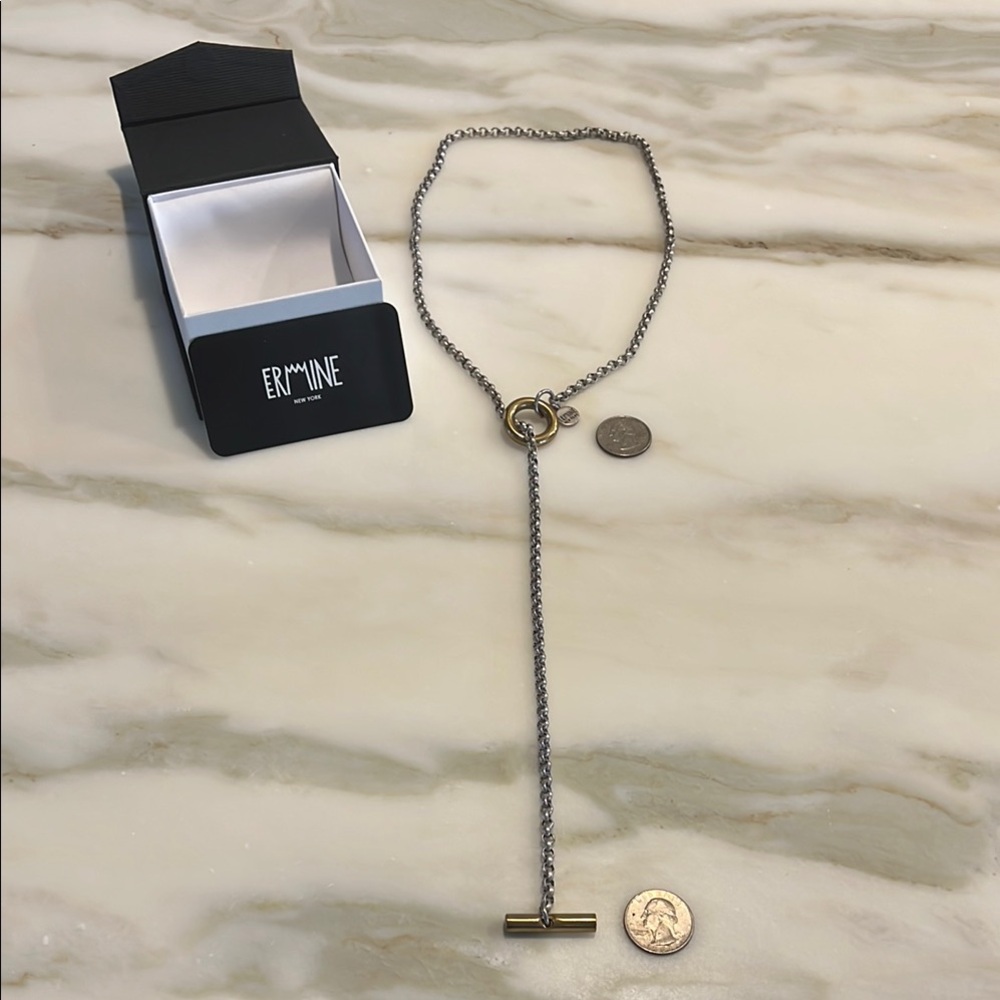 Ermine NY toggle chain Silver and gold Necklace